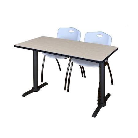 Cain Rectangle Tables > Training Tables > Cain Training Table & Chair Sets, 48 W, 24 L, 29 H, Maple MTRCT4824PL47GY